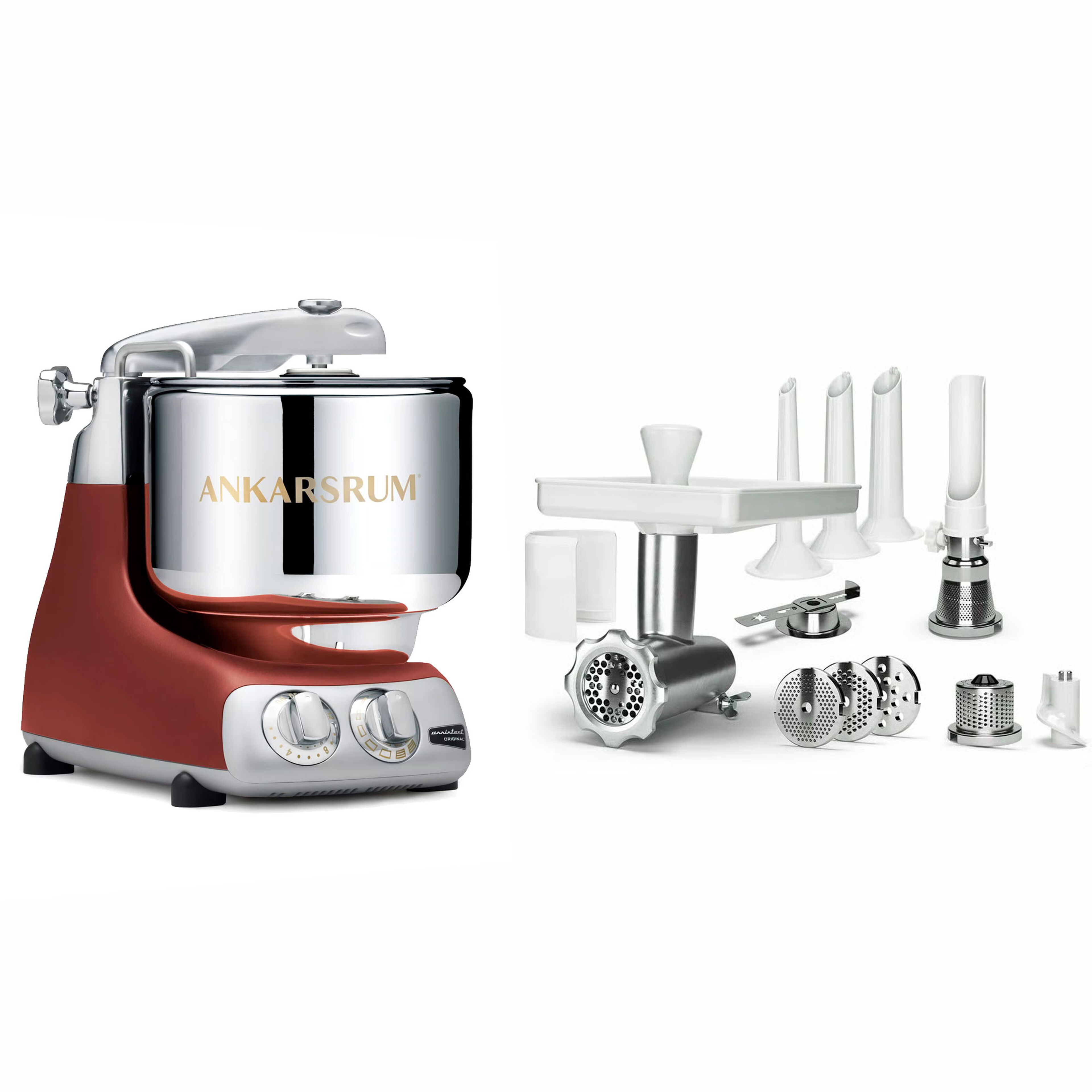 Ankarsrum Assistent Original AKM6230 Rustic Maroon + Täydellinen lihamylly