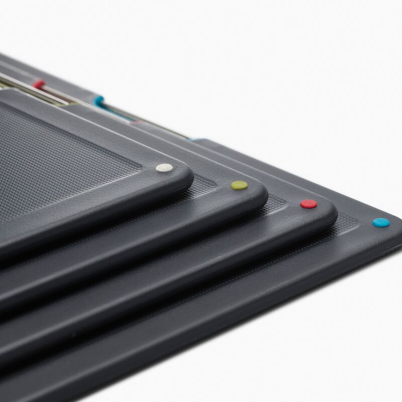 skärbrädor med ställ 24 x 34 cm, rostfritt stål