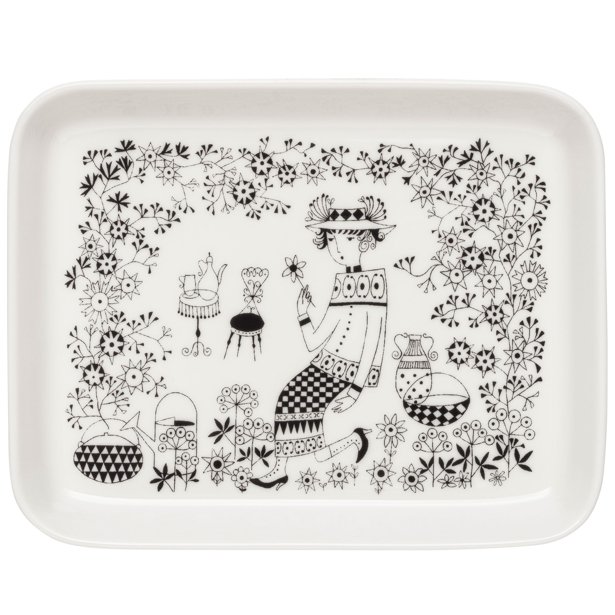 Arabia Emilia tallerken 15 x 19 cm