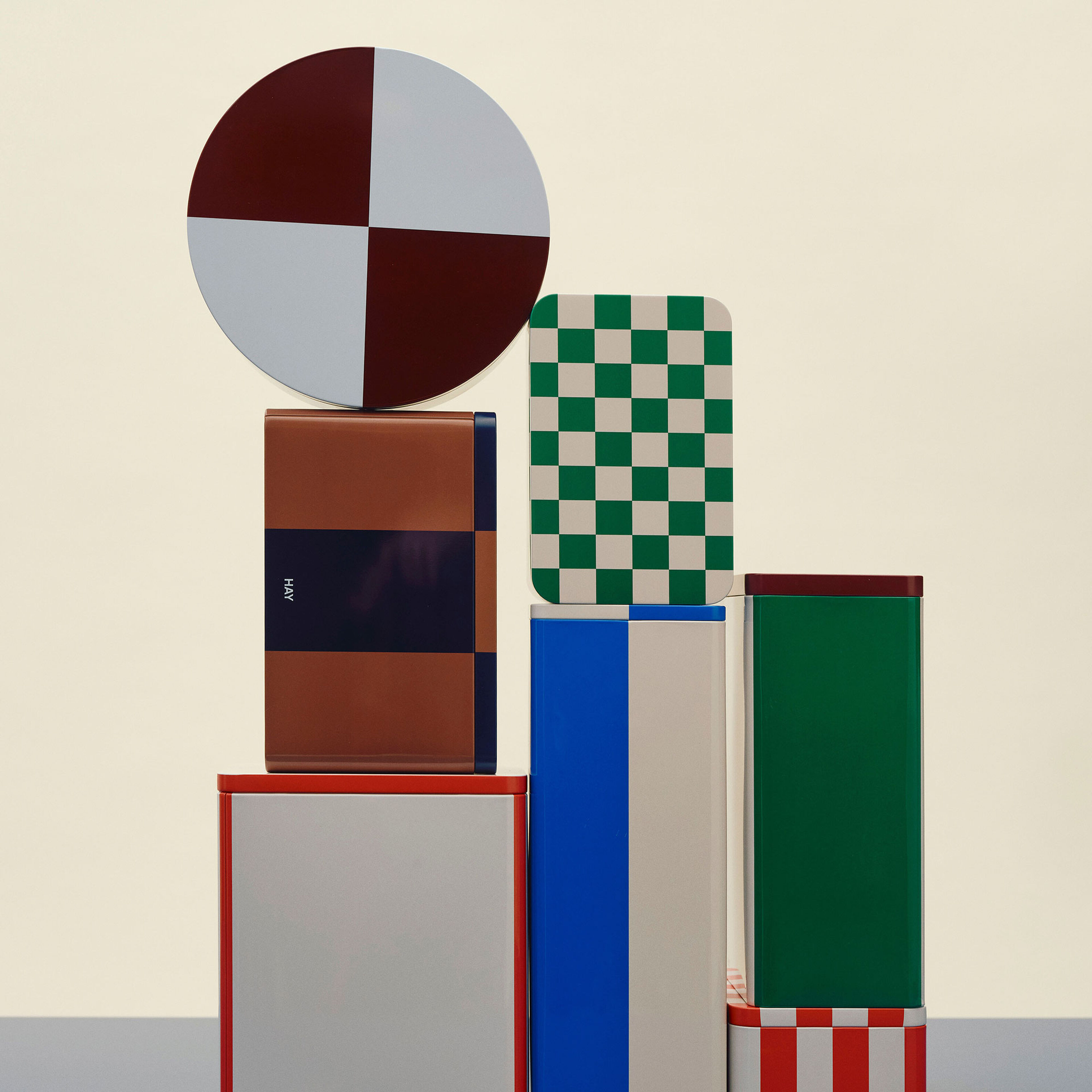 Hay Säilytyspurkki Metalli XL Off-White Burgundy