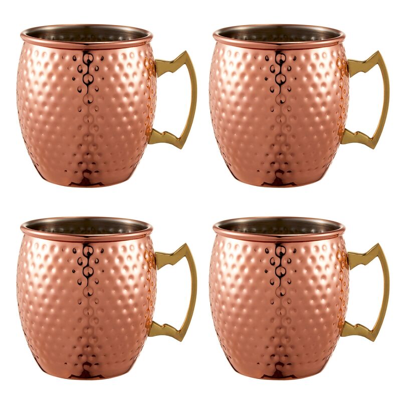 kopparbägare hamrad 45 cl, 4-pack