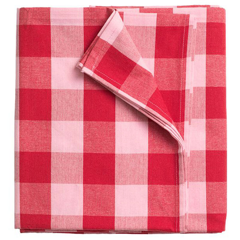 Paola bordsduk 180x145 cm, röd/rosa