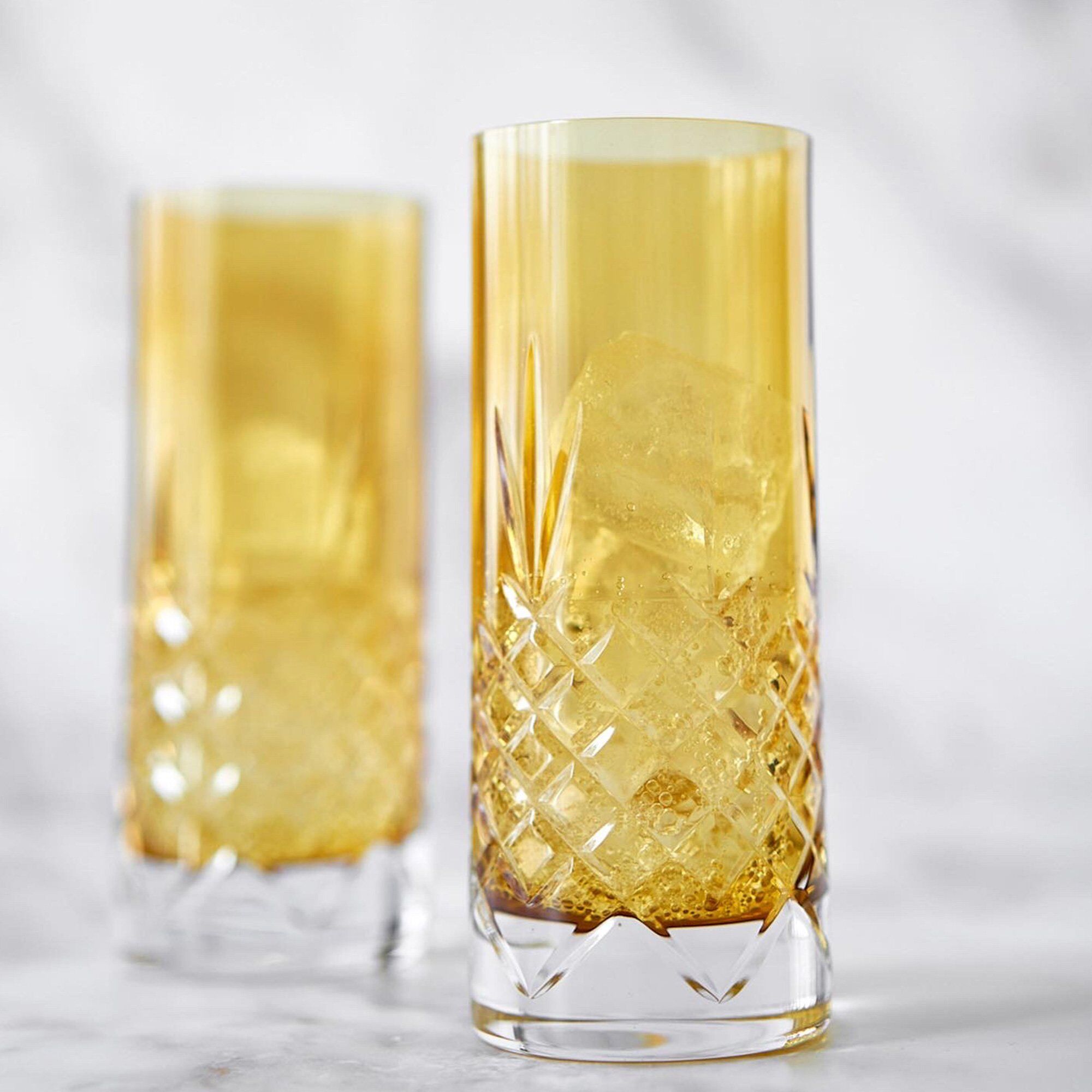 Alternativ bild 1 för Frederik Bagger Crispy Highball Glas Citrine 2 st
