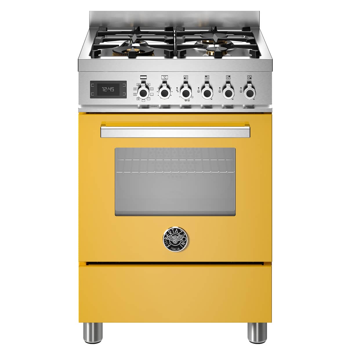 PRO64L1EGIT Professional gaskomfur med ovn, 60 cm, gul