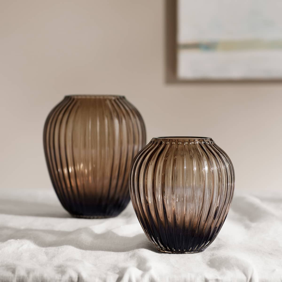 Hammershøi vase, 18.5 cm, valnøtt