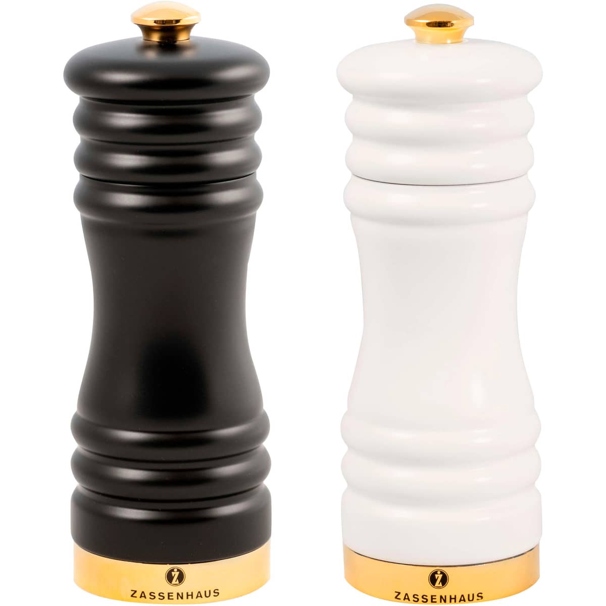 Kvarnset München 15 cm Svart/Vit/Guld