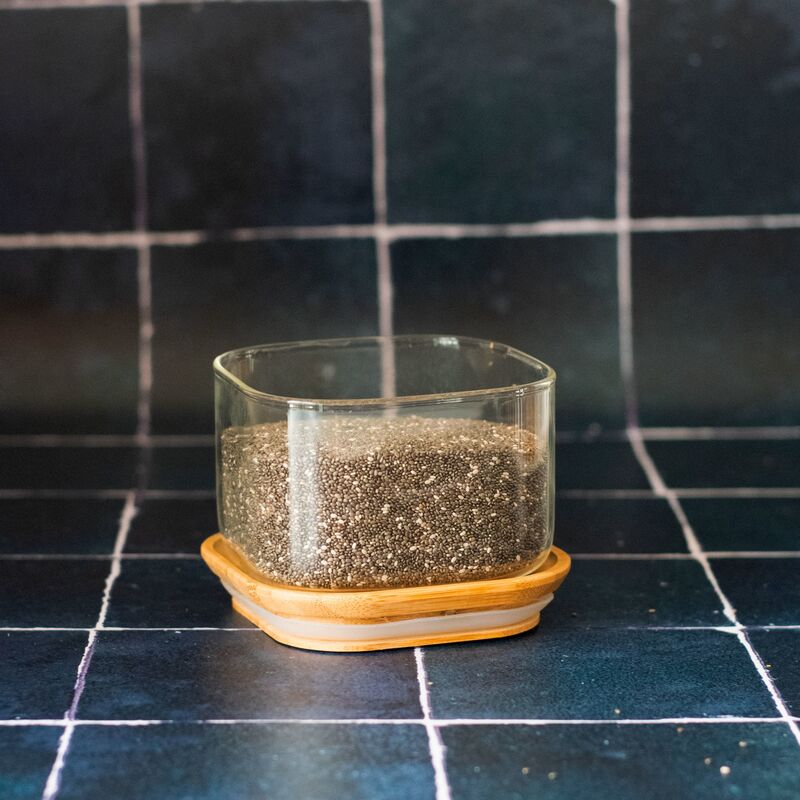 Oppbevaringsglass med bambuslokk 500 ml