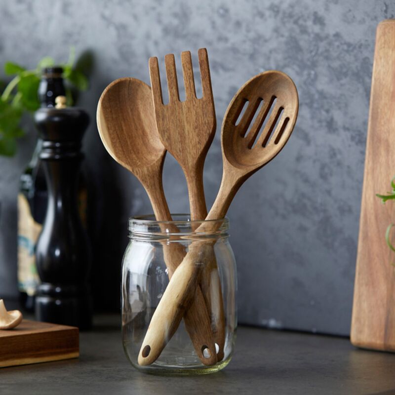 gaffel 30,5 cm, akaciaträ