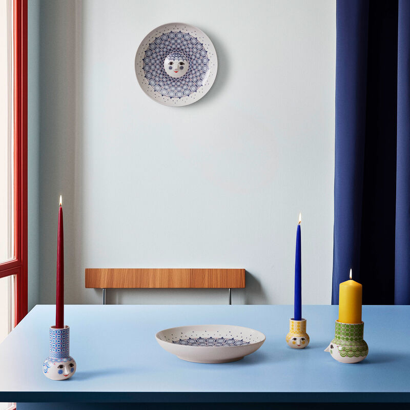 Bjørn Wiinblad Olga fat 33 cm, blå