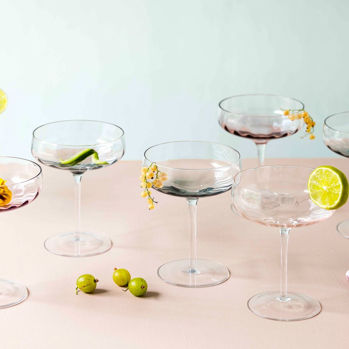 Champagne-/cocktailglass 30 cl, blå