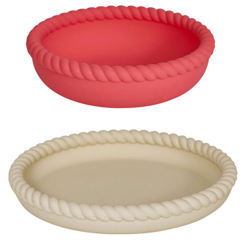 OYOY Mini Mellow skålsett, vanilla/cherry red