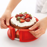 Springform med fat 15 cm, rød