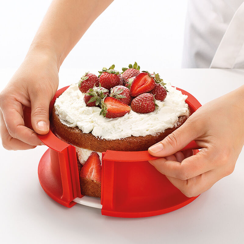 Springform med fat 15 cm, rød