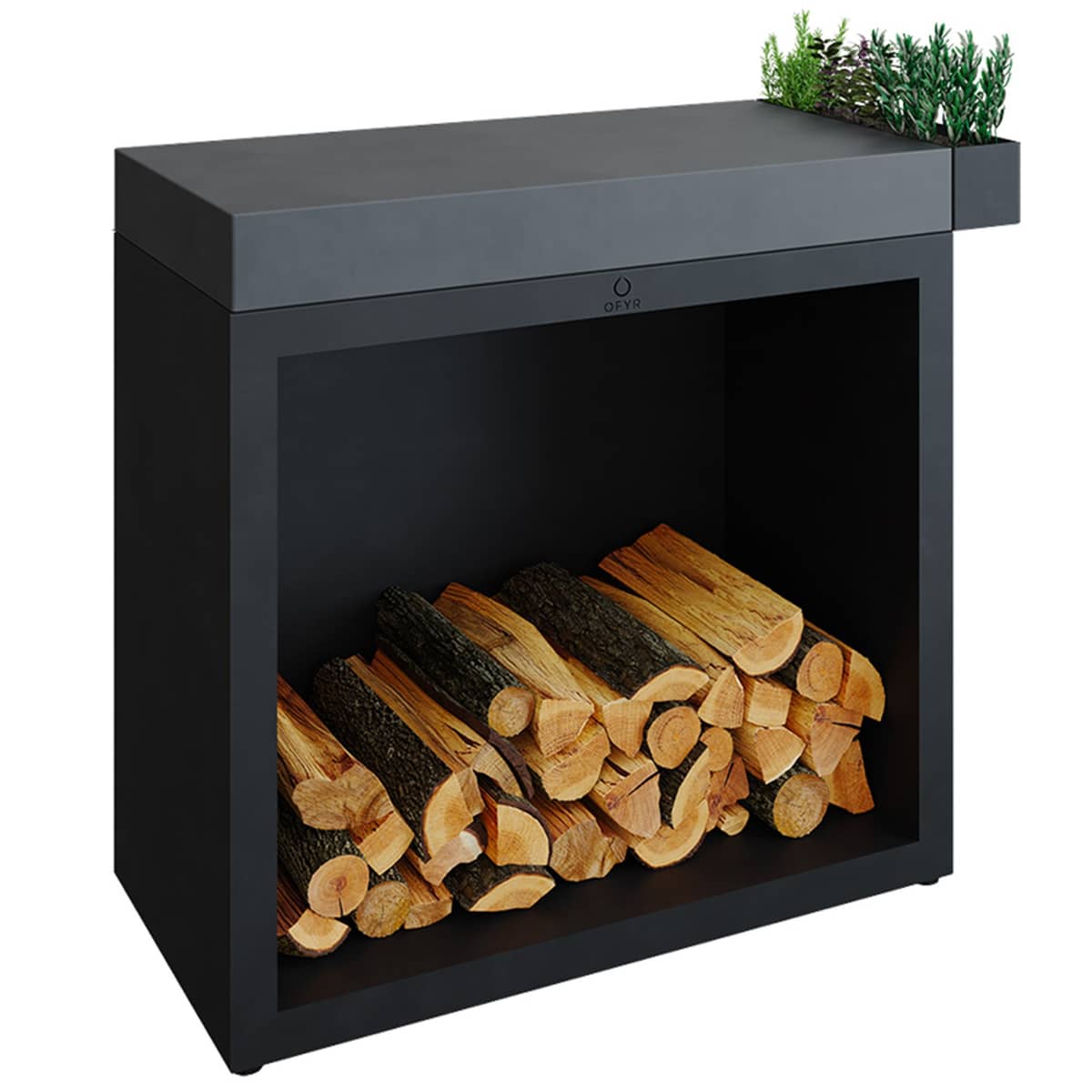 Arbetsbord utomhus 90 CD, Svart