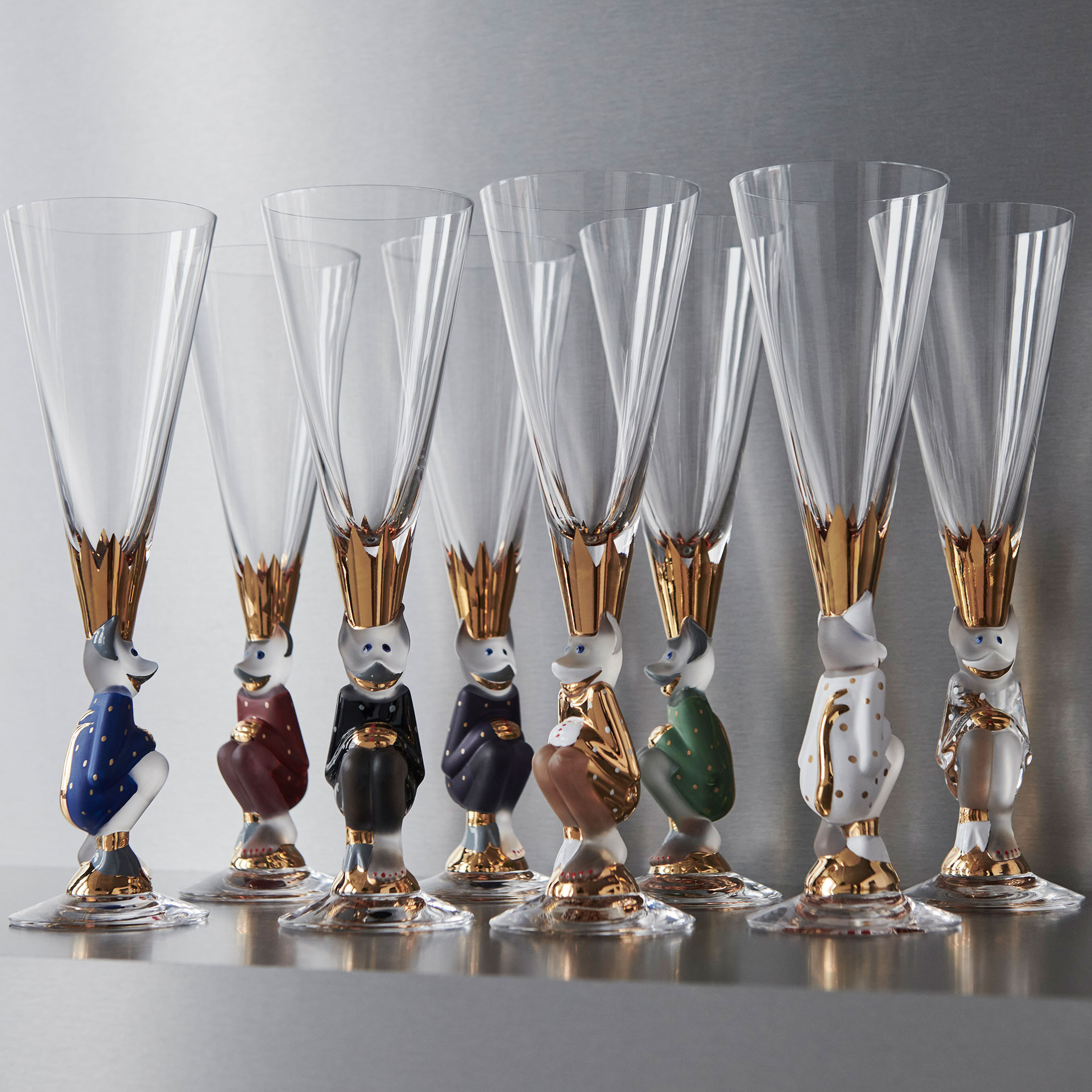 Nobel The Sparkling devil champagneglas 19 cl., Mörkgrå