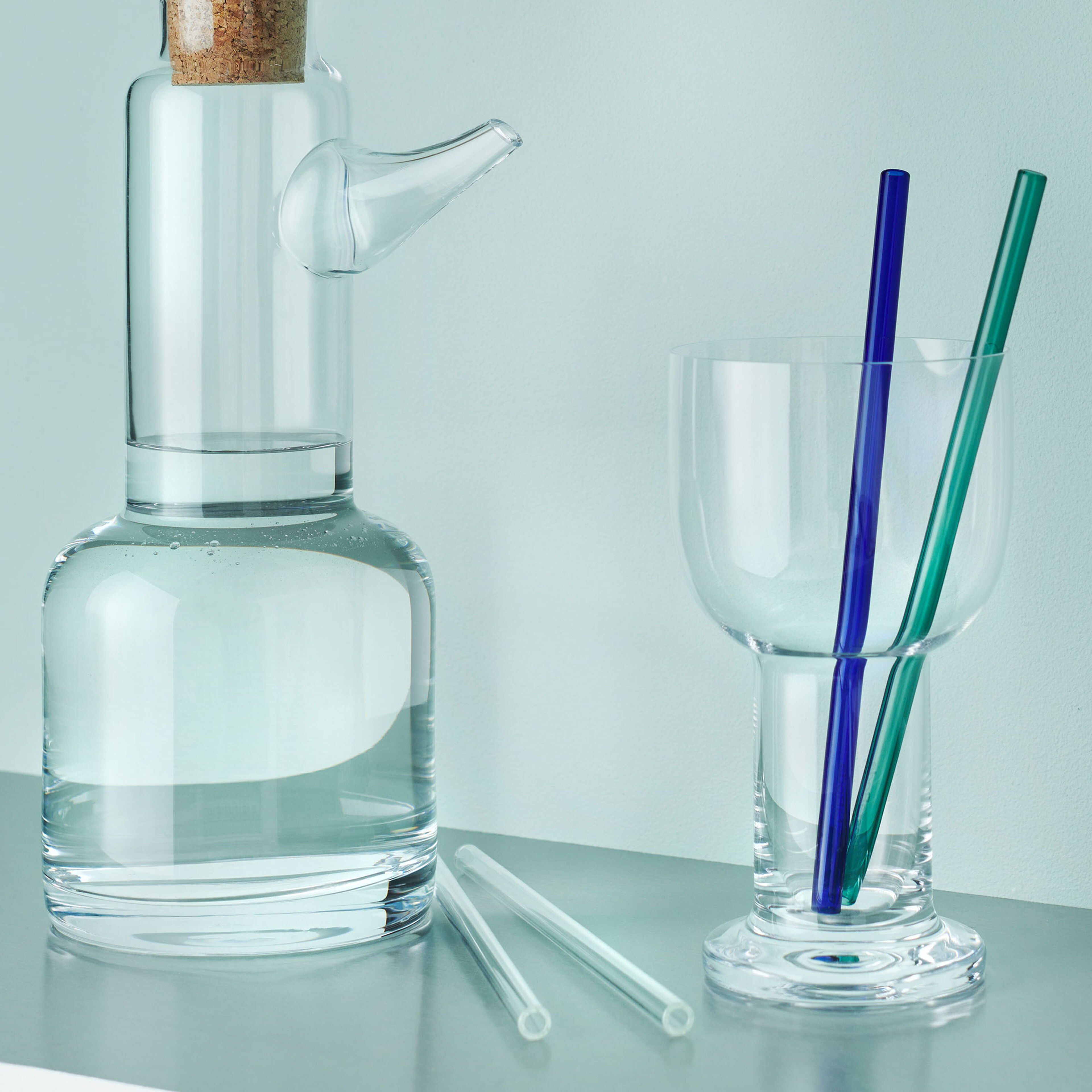 Sipsavor sugrör 2-pack, blå/grön