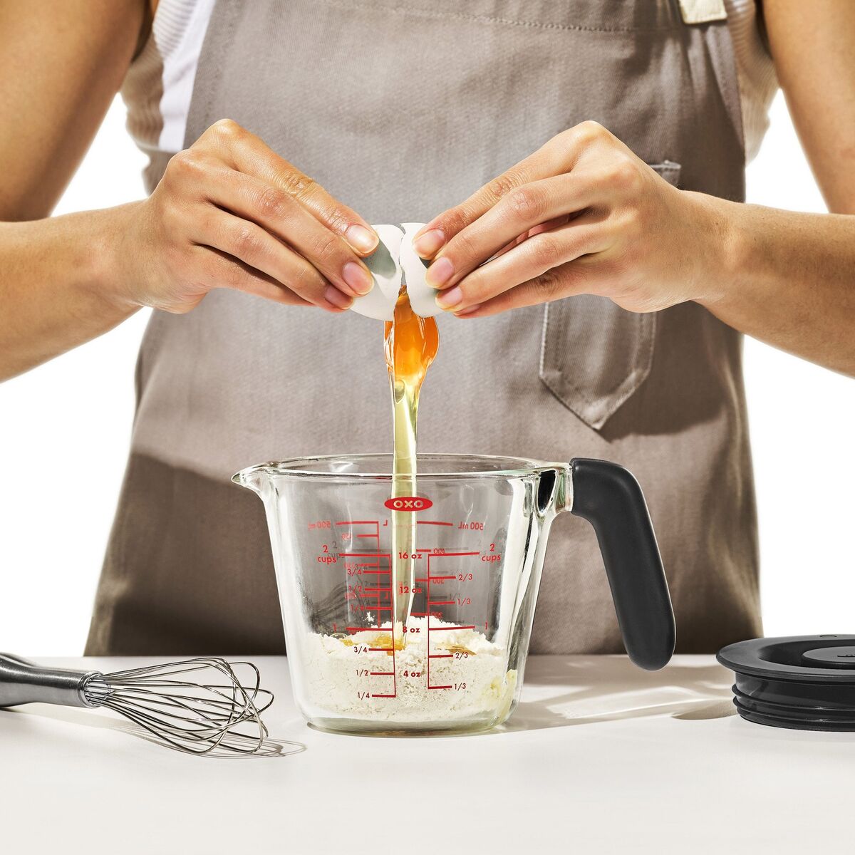 Måttbägare med lock 0,5 liter, glas