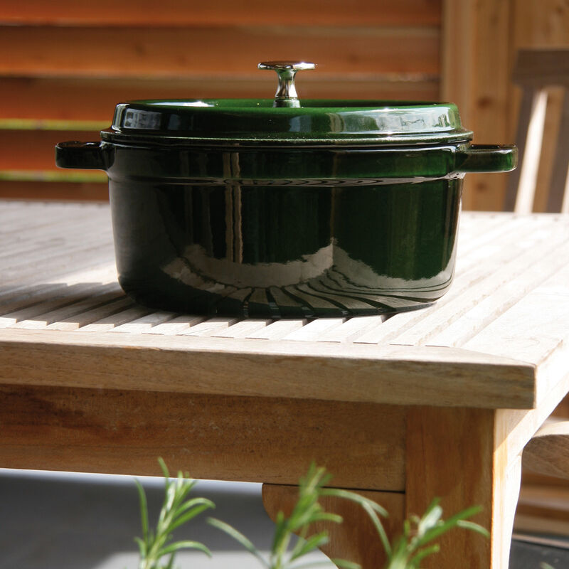 Rund Gryde 24 cm 3,8 liter Basilikumsgrøn