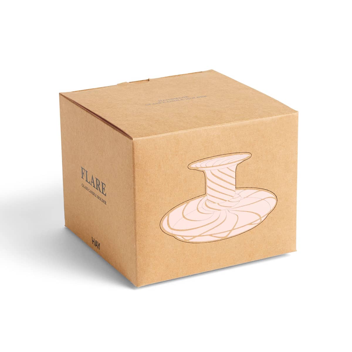 Lysestage Flare stripe, Ø11, pink, 7,5 cm