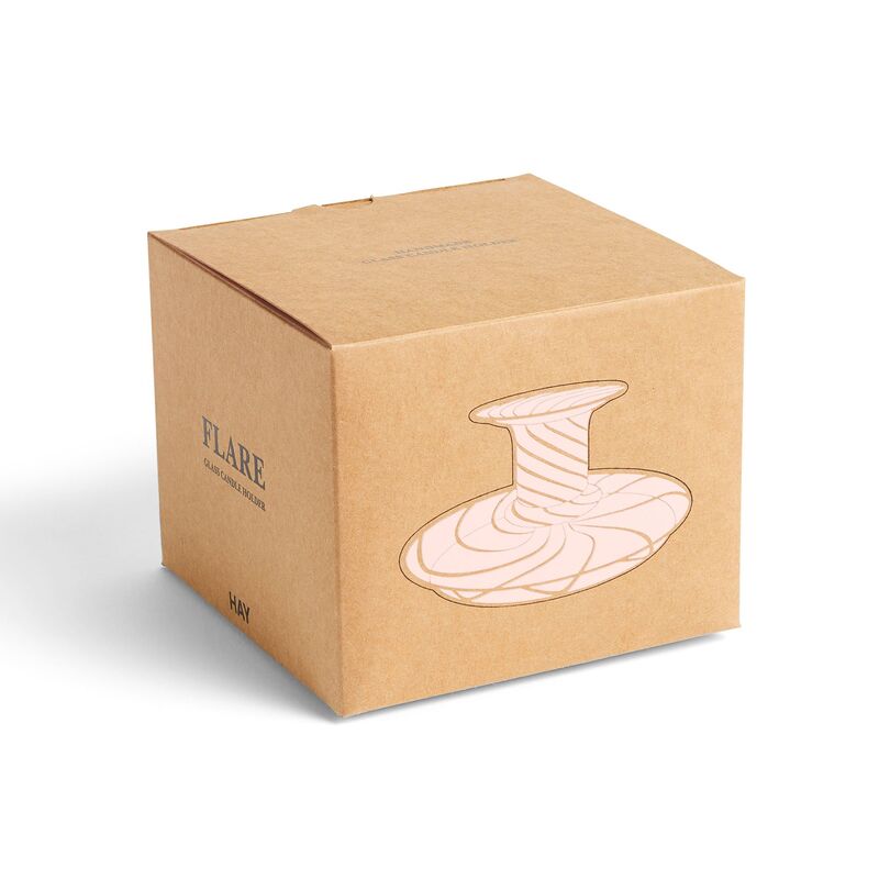 Stripe ljusstake, rosa