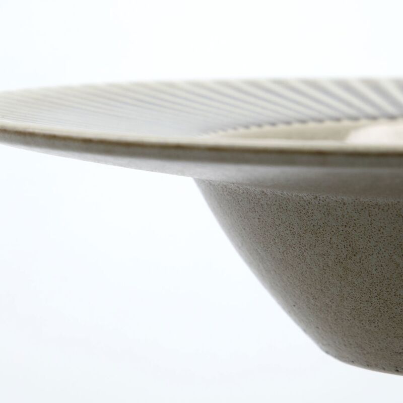 Pleat pastatallerken Ø26 cm, grå/brun