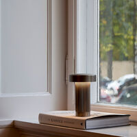 Holster bærbar bordlampe 16 cm, nikkel