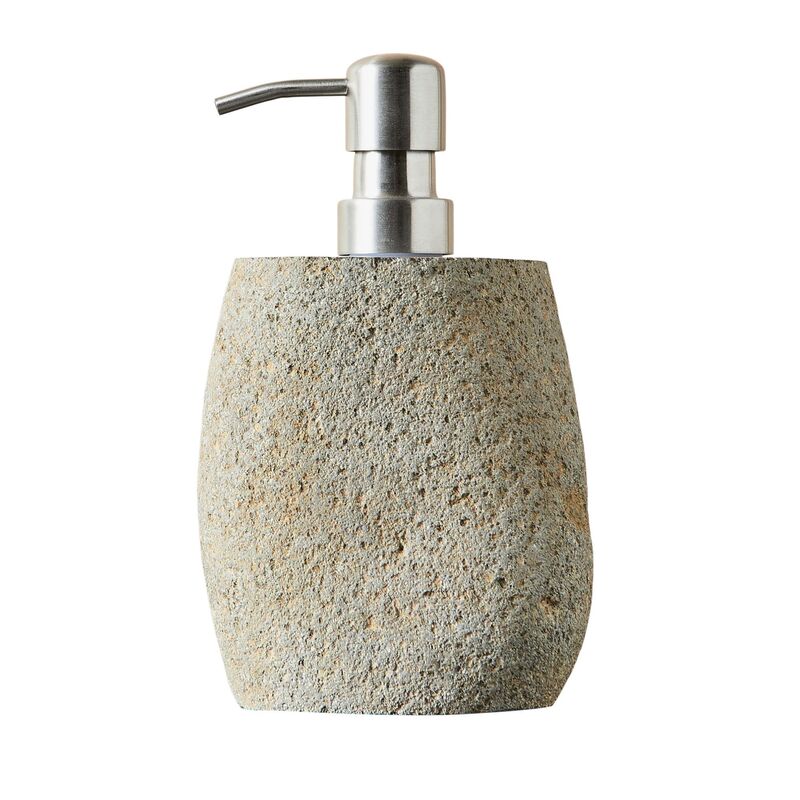 Valley såpe-/oppvaskmiddelpumpe, grå/natur