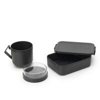 Make & Take lunsjsett 2 deler, mørkegrå