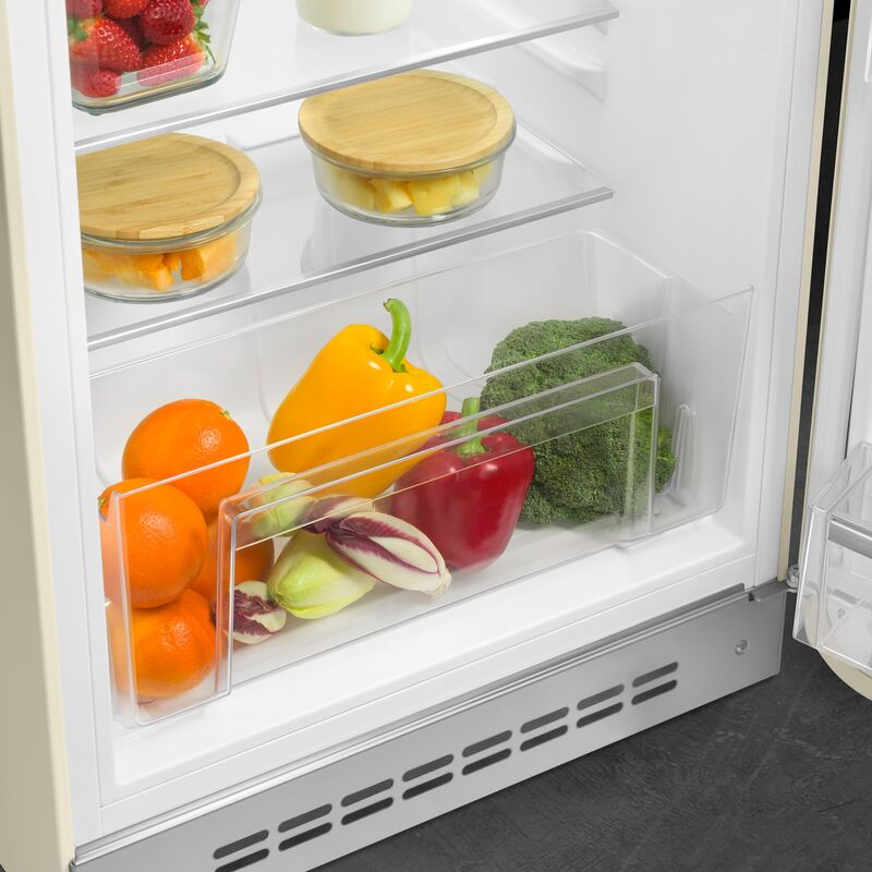 FAB10ROR6 kylskåp med frysfack, creme