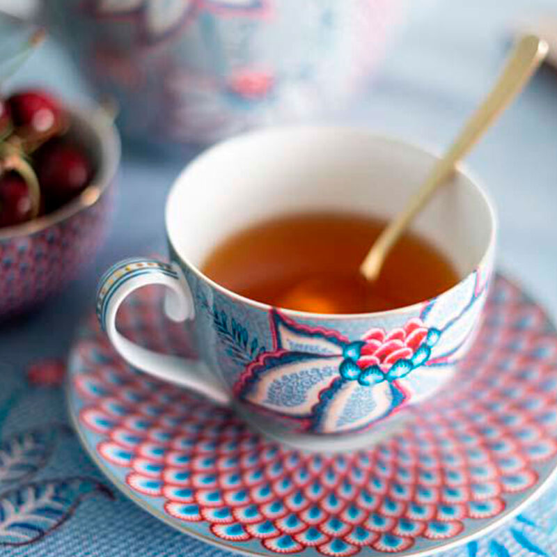 PIP Studio Flower Festival cappuccinokopp 2-pakning, blå