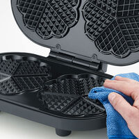 WA 2118 dubbelt våffeljärn, svart