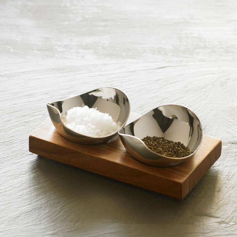 Robert Welch Drift maustekulhot 2 kpl pähkinäpuualustalla