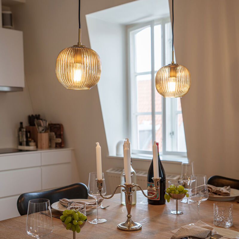 Vibra taklampe 26 cm, amber