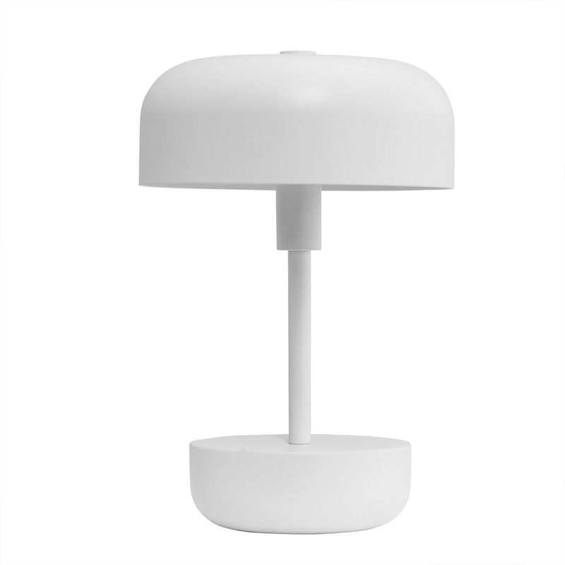 Dyberg Larsen Haipot portabel LED-bordslampa, vit