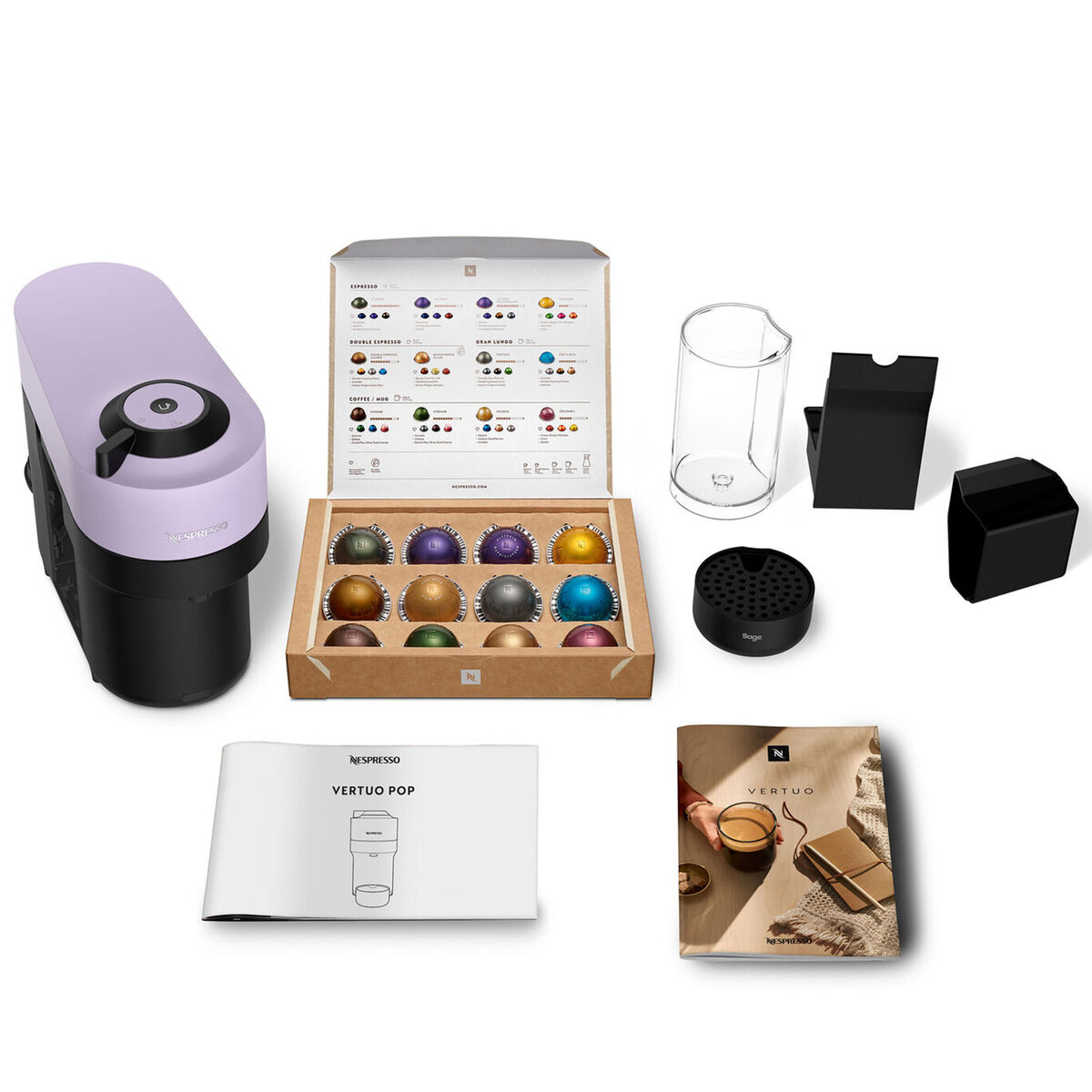 Nespresso by Sage SNV 120 Vertuo Pop kapselmaskin, lilla