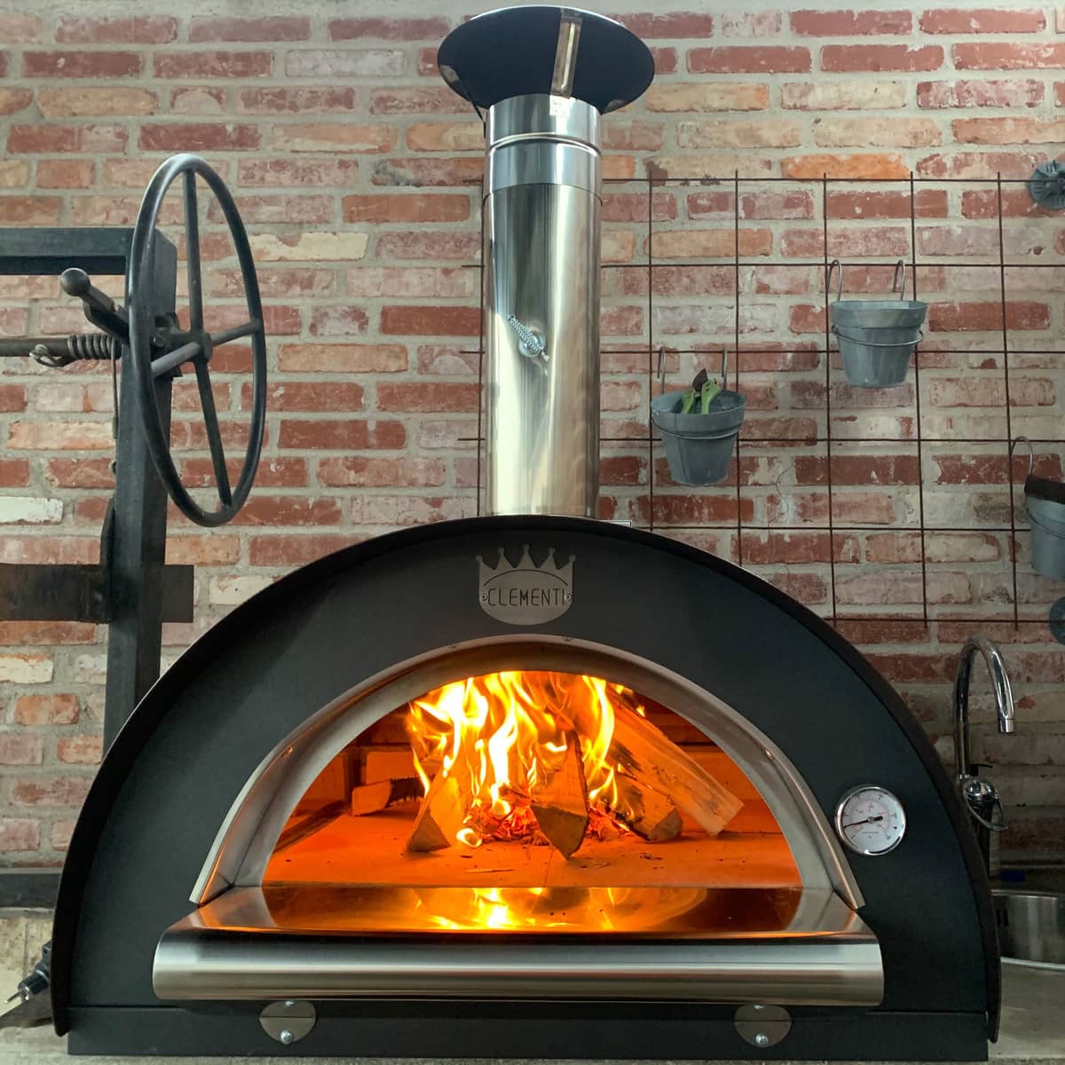 Clementi Puulämmitteinen Pizzuuni Family 60x Antrasiitti