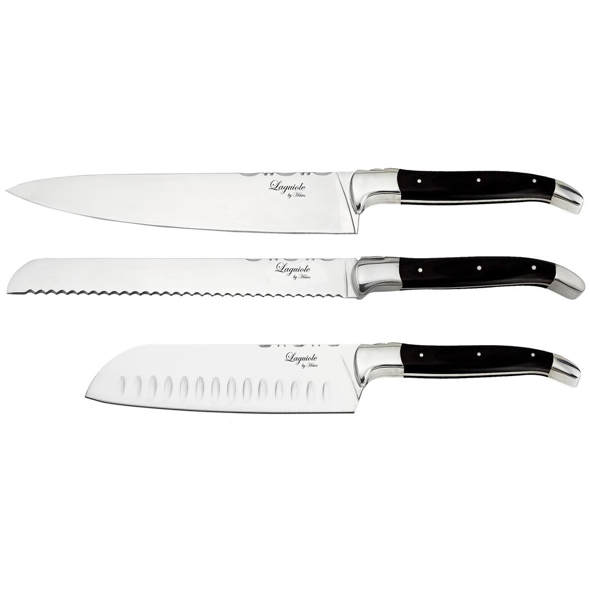 Knivset 3 delar, Black Wood