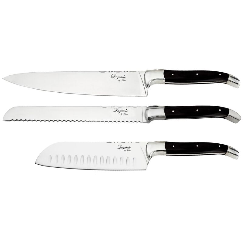 Knivsæt 3 dele, Black Wood