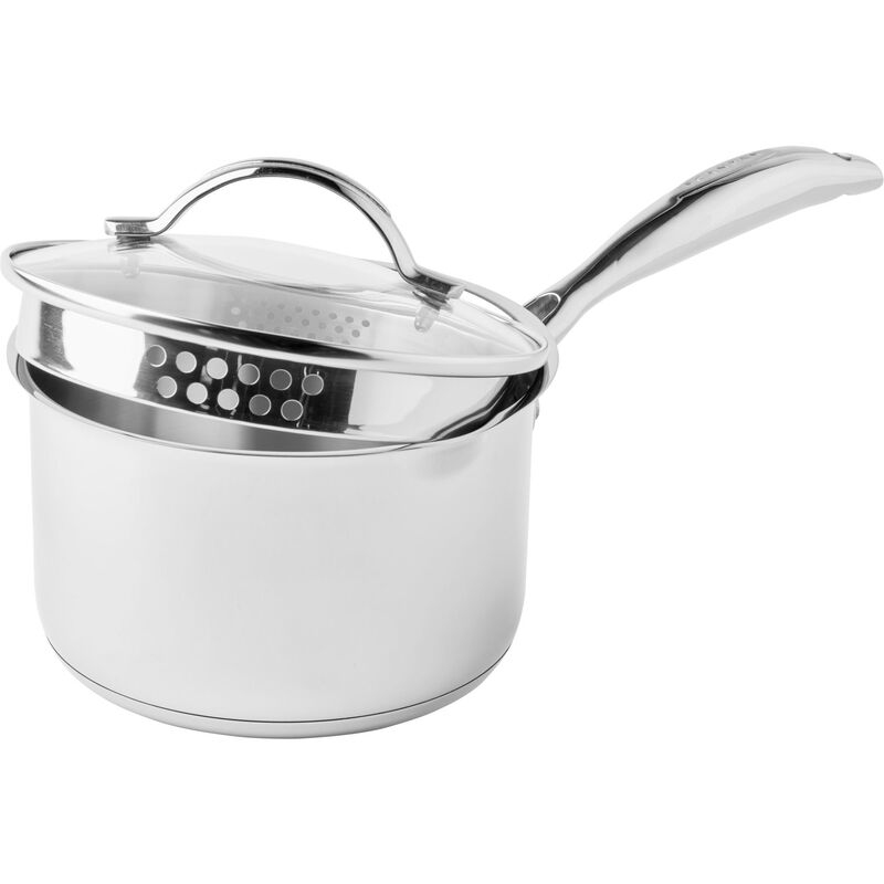 STS kastrull med lock 16 cm/1,8 liter, rostfritt stål