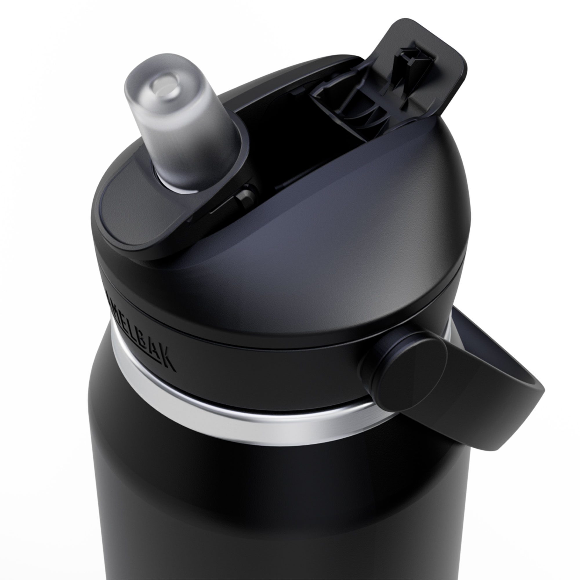 Thrive Flip Straw drikkeflaske 1 liter, svart