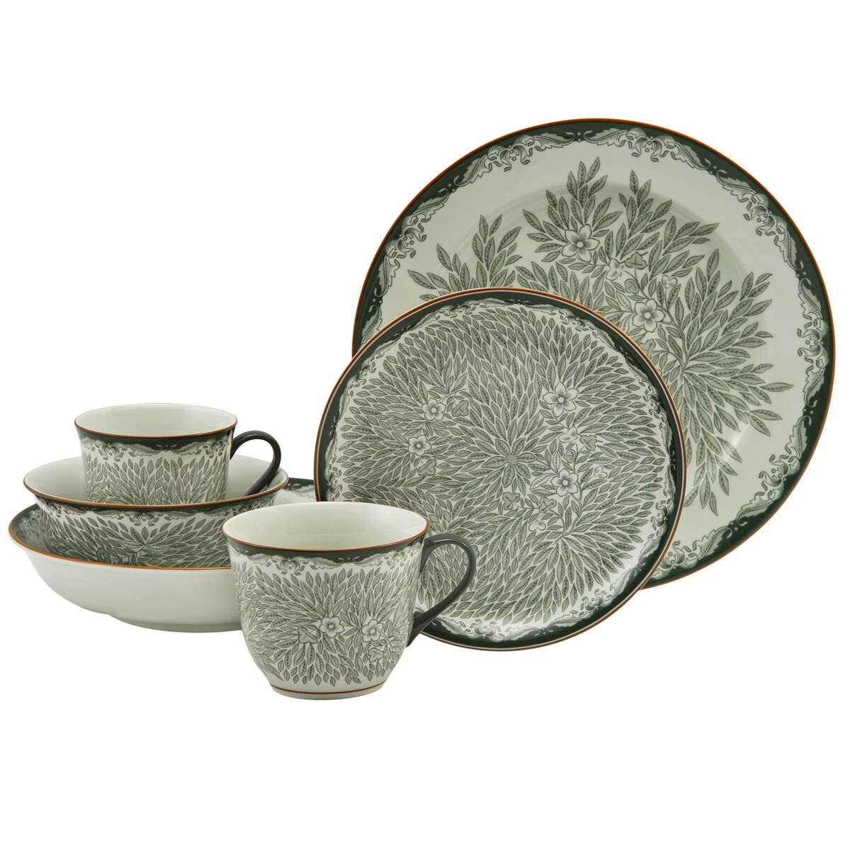 Ostindia Floris tallerken 20 cm, grøn