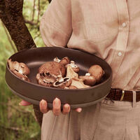 serveringsskål metallisk brun