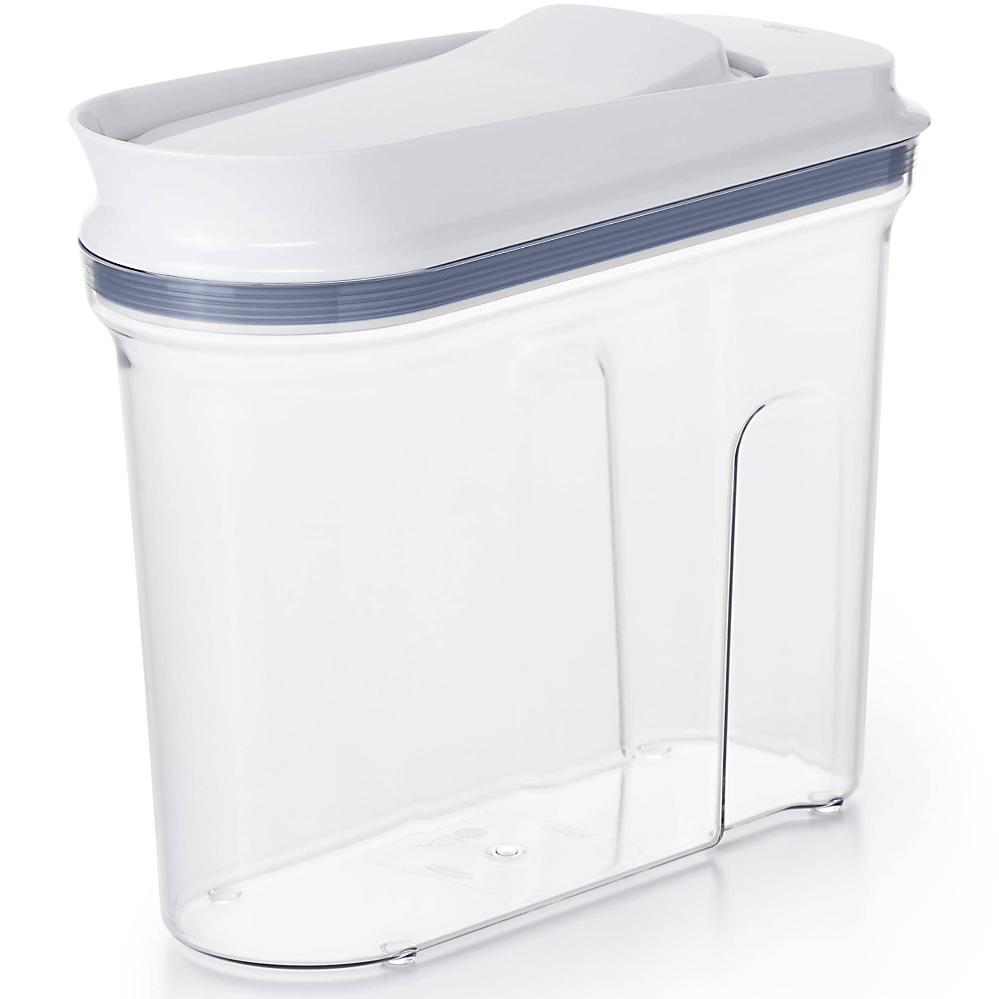 11113900, Universell Container, 2,3 l, Plast, Silikon, Gjennomsiktig, Hvit, Flip-top lokk, Rektangulær