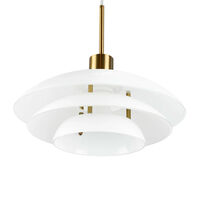 Dyberg Larsen DL31 pendellampa, vit/mässing