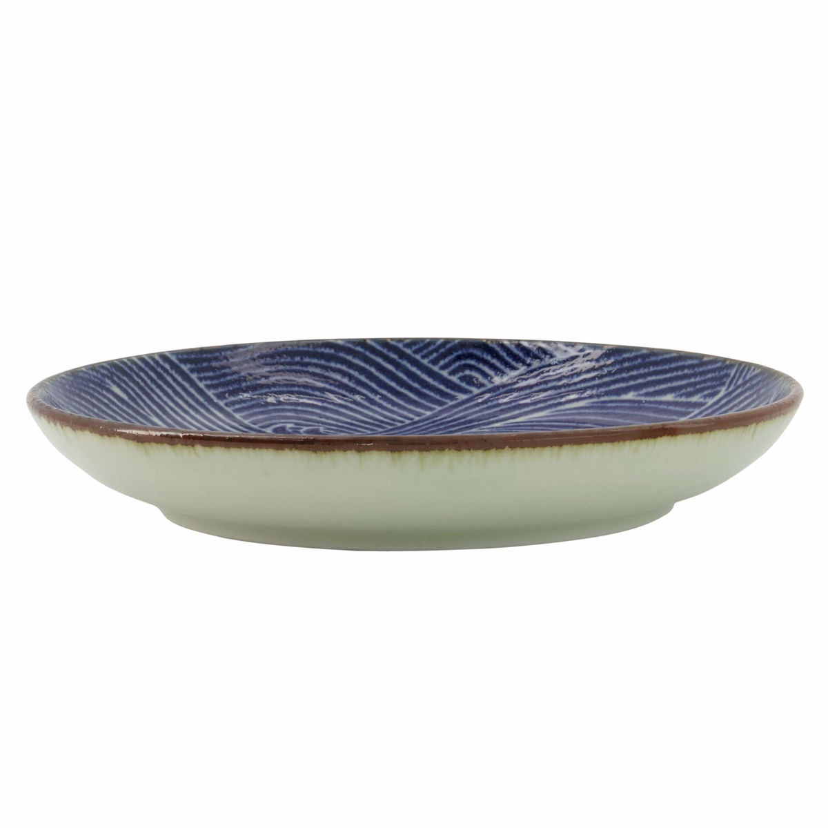 Seigaiha tallrik 16 cm, blå