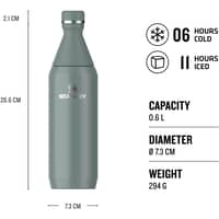 All Day Slim Bottle termos 0,6 liter, shale