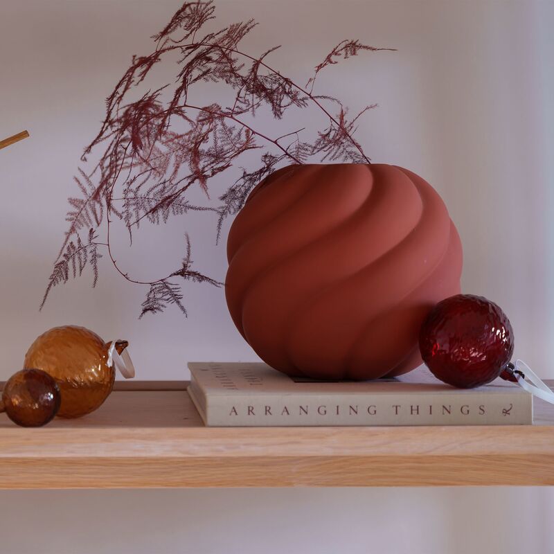 Julgranskulor deep red, 8 cm