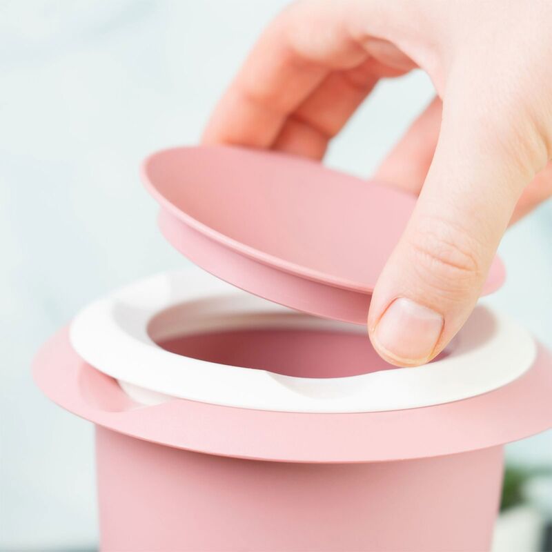 Blandskål 1 liter, rosa/vit