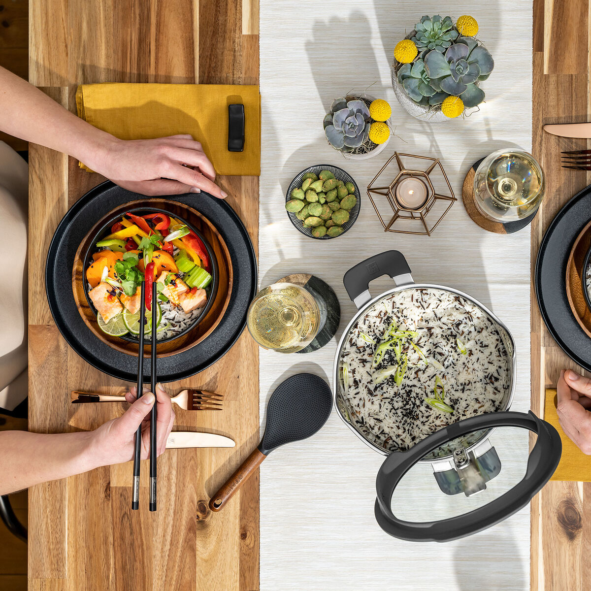 Simplify grytset 4 delar + 4 lock, rostfritt stål