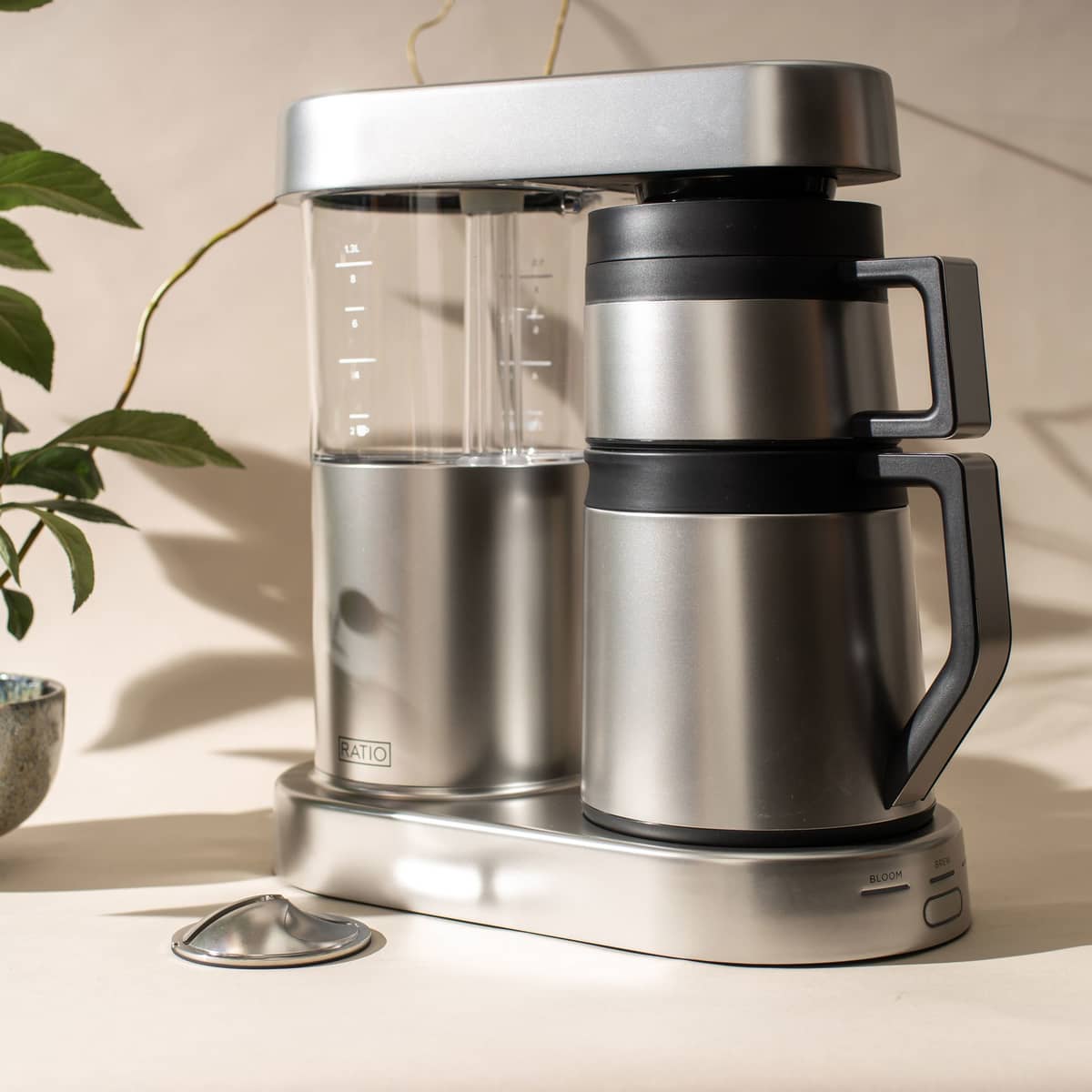 Six kaffebryggare 1,25 liter, rostfritt matt stål
